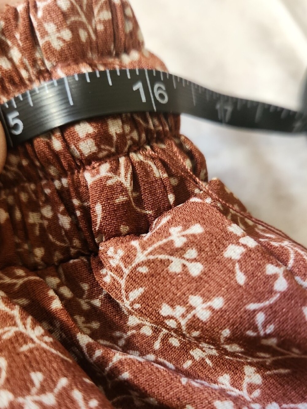 Papermoon Rust Brown Maxi Skirt with Elastic Waist - Picture 9 of 10